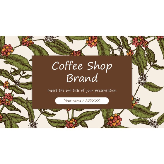 Vintage Botanical Illustration‑Style New Coffee Product Promotion PPT Template